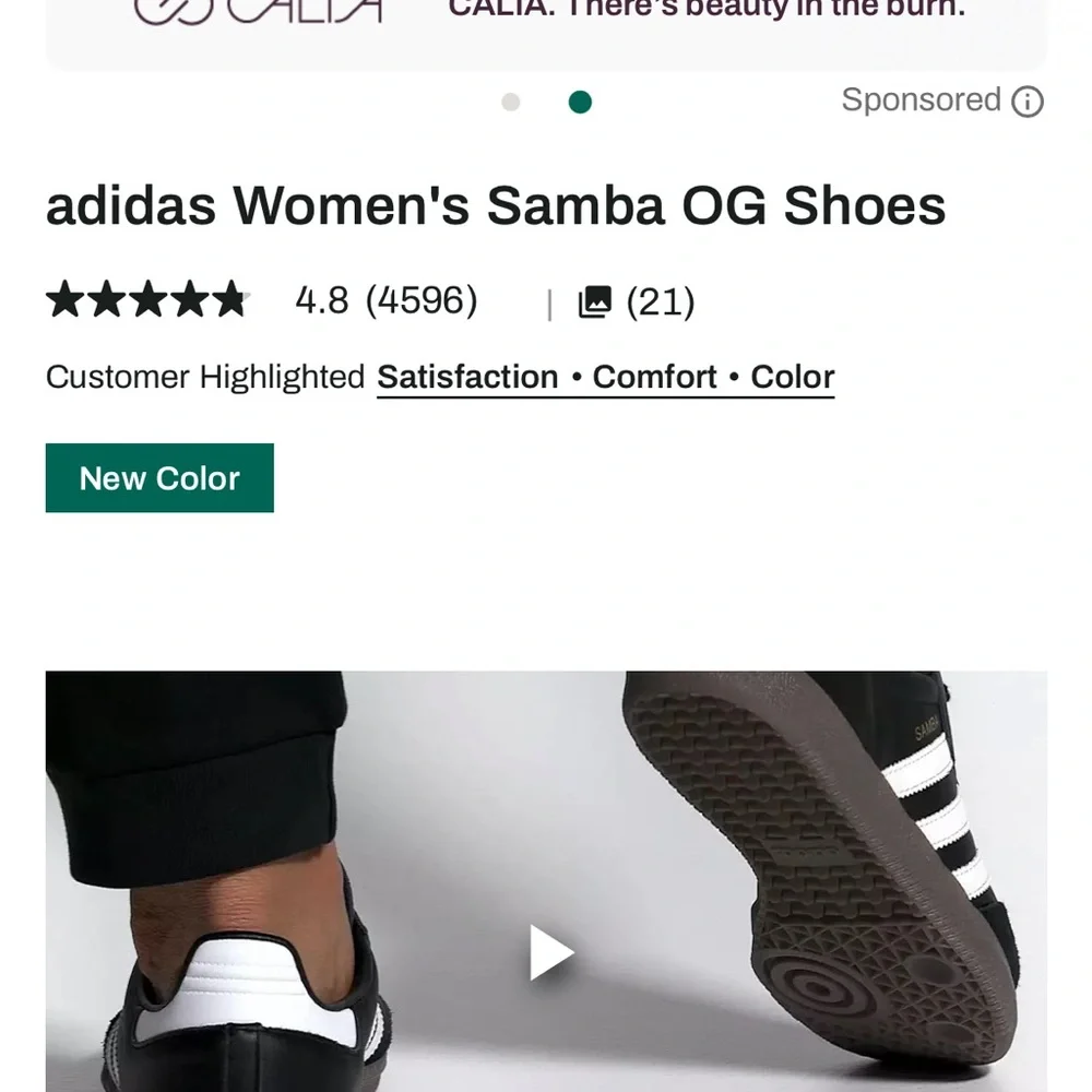 Adidas Men's Samba OG Black and White Sneakers - Picture 3 of 10